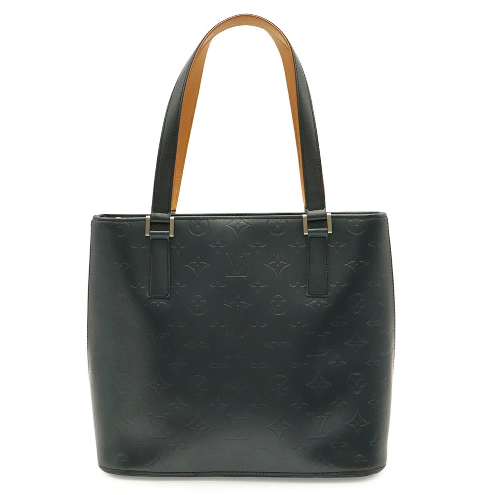Louis Vuitton Monogram Matte Stockton Hobo Shoulder Bag Canvas Leather Blue